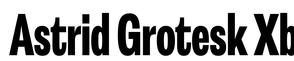  DEMO Astrid Grotesk XBd XCn Regular font family download free