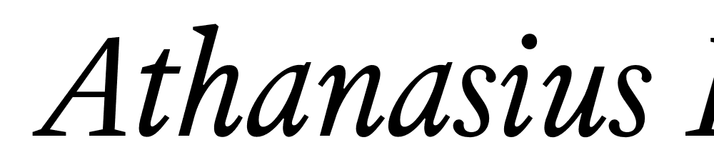  DEMO Athanasius PRO Light Italic font family download free