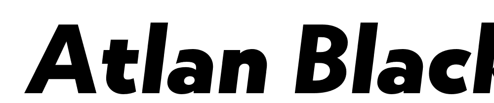  DEMO Atlan Black It Regular font family download free