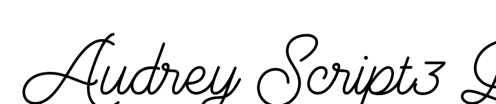  DEMO Audrey Script3 Bold font family download free