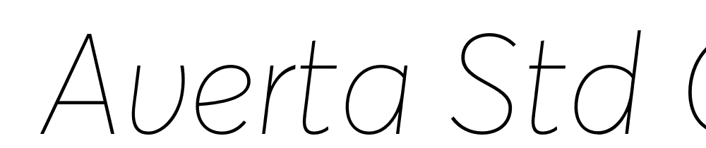  DEMO Averta Std CY Extrathin Italic font family download free