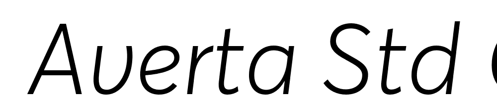  DEMO Averta Std CY Light Italic font family download free