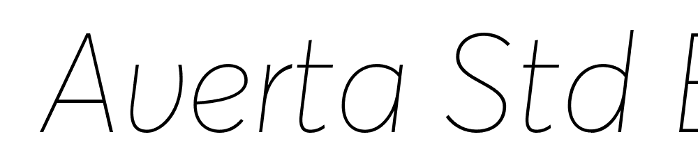  DEMO Averta Std Extrathin Italic font family download free