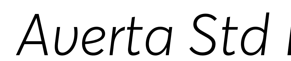  DEMO Averta Std Light Italic font family download free