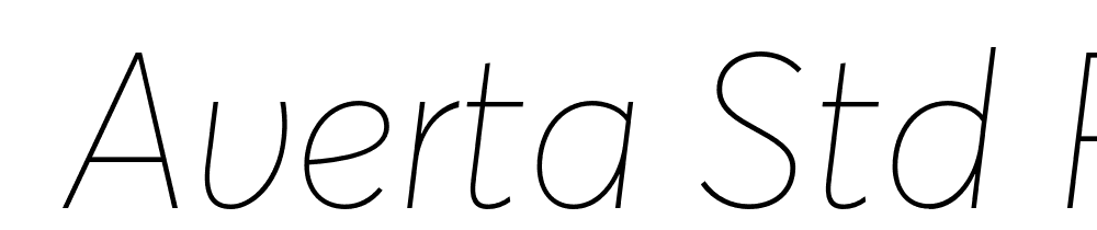  DEMO Averta Std PE Extrathin Italic font family download free