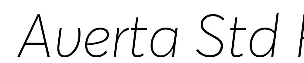  DEMO Averta Std PE Thin Italic font family download free