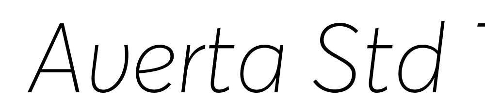  DEMO Averta Std Thin Italic font family download free