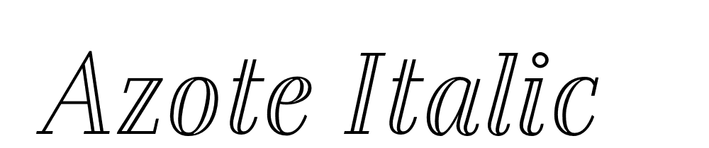  DEMO Azote Italic font family download free