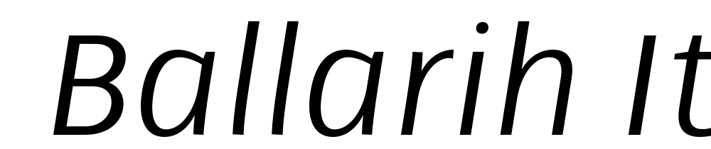  DEMO Ballarih Italic font family download free