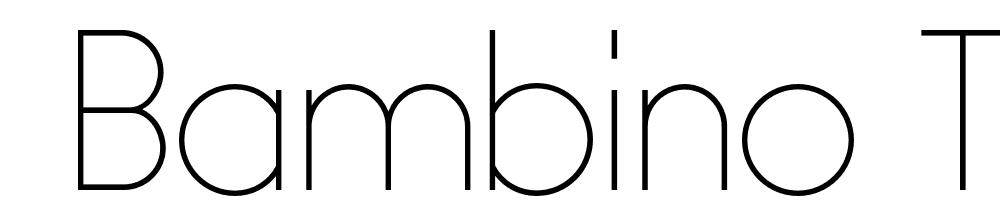  DEMO Bambino Thin Regular font family download free