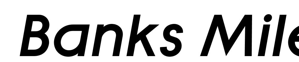  DEMO Banks Miles Single Line Bold Italic font family download free