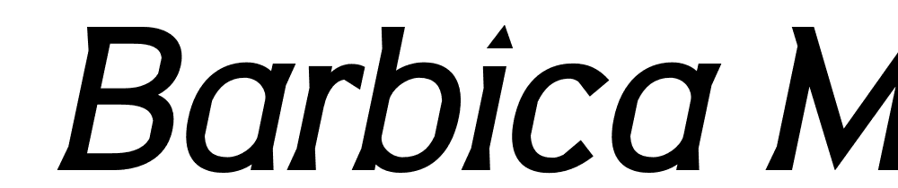  DEMO Barbica Medium Italic font family download free