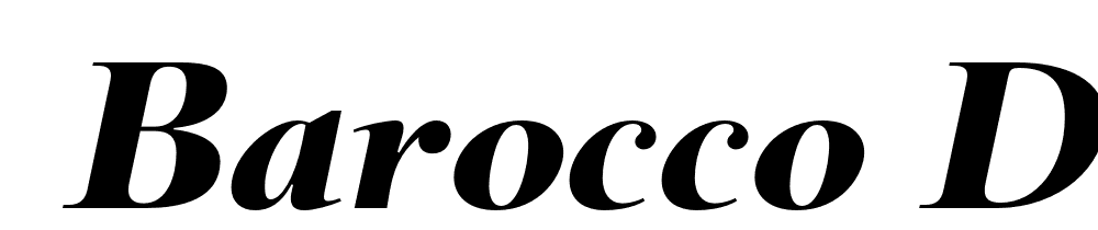  DEMO Barocco Display PRO Black Bold Italic font family download free