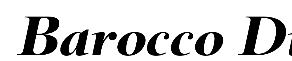  DEMO Barocco Display PRO Black Italic font family download free