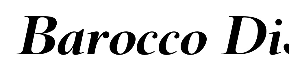  DEMO Barocco Display PRO Light Bold Italic font family download free