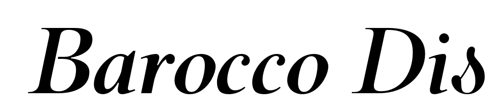  DEMO Barocco Display PRO Light Italic font family download free