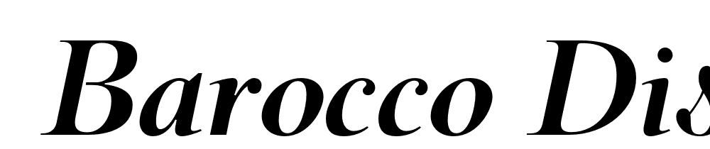  DEMO Barocco Display PRO Regular Italic font family download free