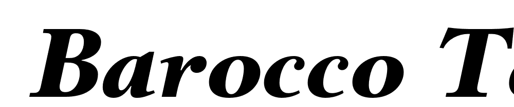  DEMO Barocco Text PRO Black Bold Italic font family download free