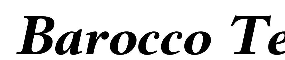  DEMO Barocco Text PRO Regular Bold Italic font family download free