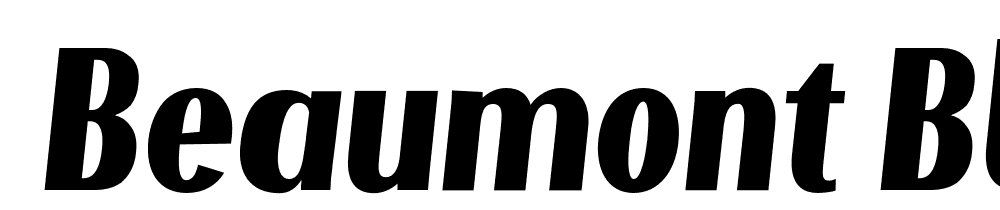  DEMO Beaumont Black Italic font family download free