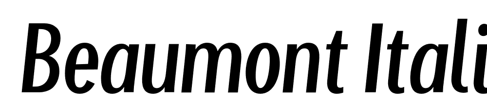  DEMO Beaumont Italic font family download free