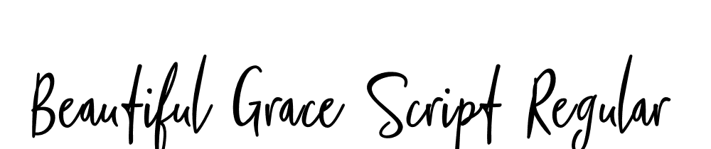  DEMO Beautiful Grace Script Regular font family download free