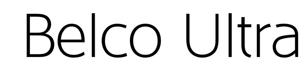  DEMO Belco UltraLight Regular font family download free