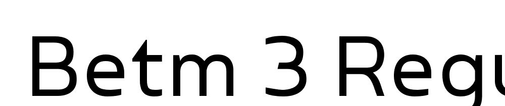  DEMO Betm 3 Regular font family download free