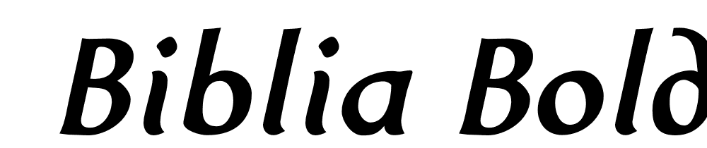  DEMO Biblia Bold Italic font family download free