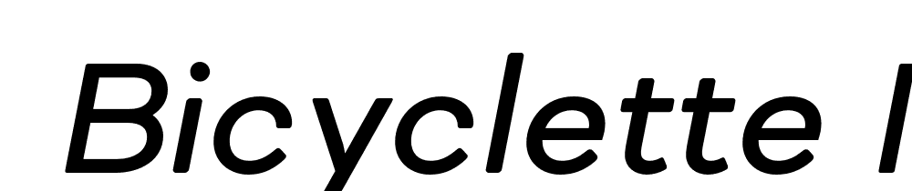  DEMO Bicyclette Italic font family download free