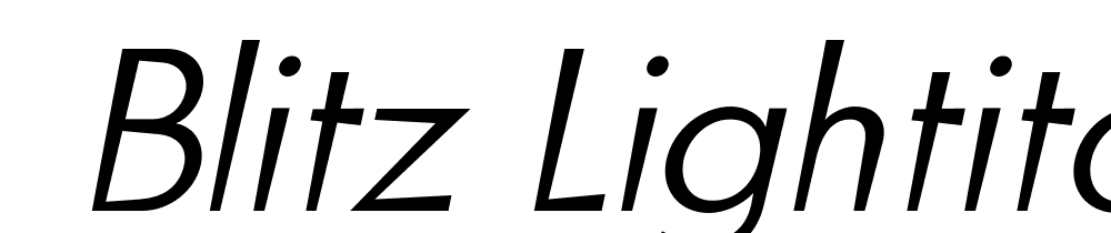  DEMO Blitz LightItalic Regular font family download free