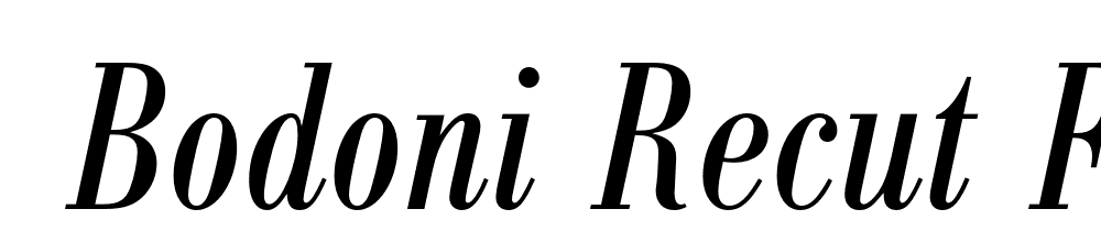  DEMO Bodoni Recut FS Cd Italic font family download free