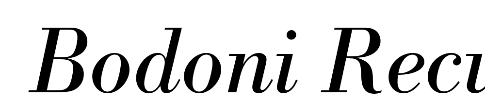  DEMO Bodoni Recut FS Italic font family download free