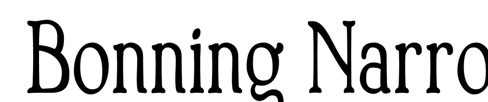  DEMO Bonning Narrow Bold font family download free