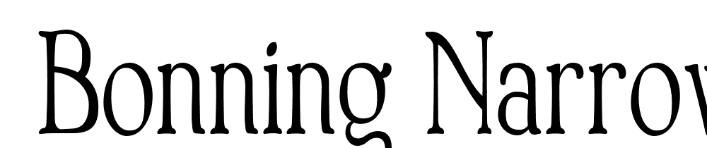  DEMO Bonning Narrow Condensed Regular font family download free