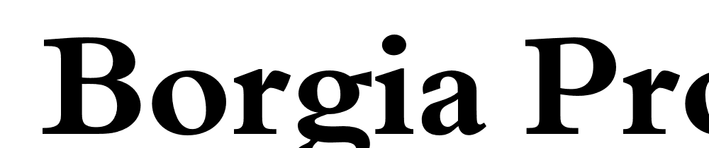  DEMO Borgia Pro Bold font family download free