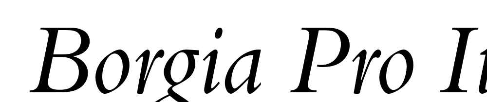  DEMO Borgia Pro Italic font family download free