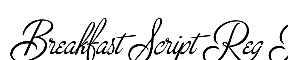  DEMO Breakfast Script Reg Regular font family download free