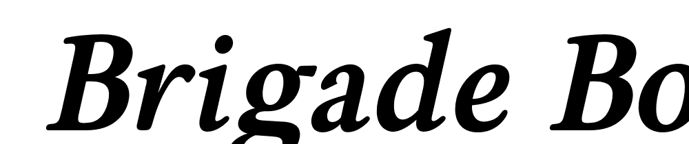  DEMO Brigade Bold Italic font family download free