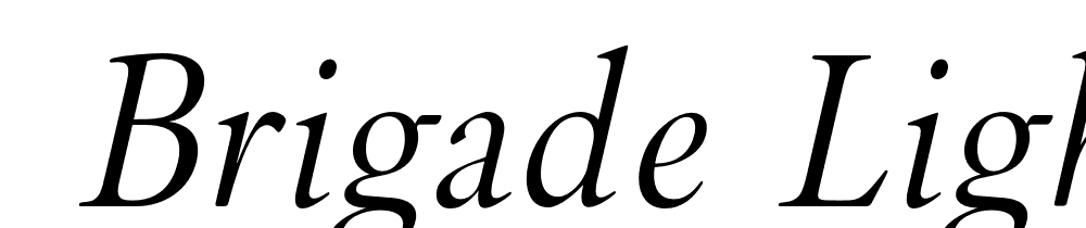  DEMO Brigade Light Italic font family download free