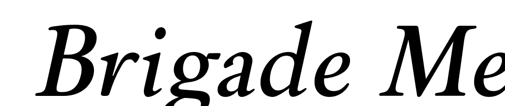  DEMO Brigade Med Italic font family download free