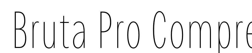  DEMO Bruta Pro Compressed Thin Regular font family download free