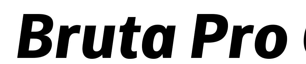  DEMO Bruta Pro Condensed Cond It Bold font family download free