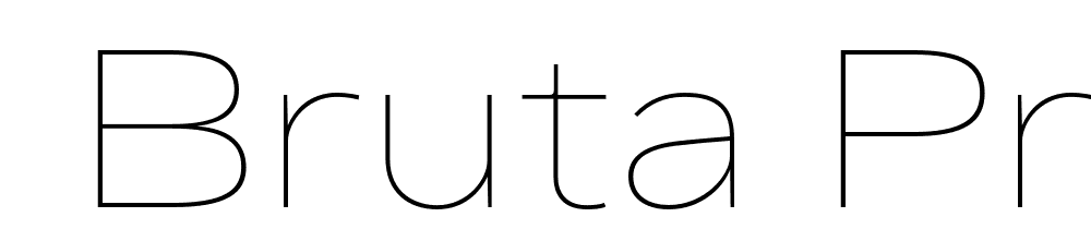  DEMO Bruta Pro Extended Thin Regular font family download free