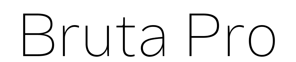  DEMO Bruta Pro Regular Extra Light Regular font family download free