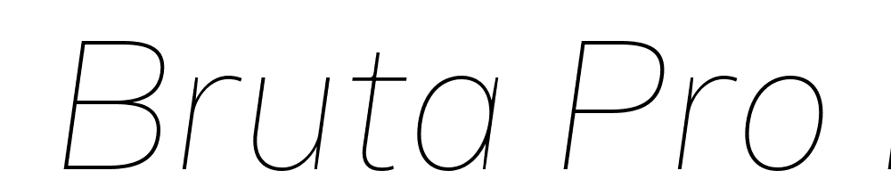  DEMO Bruta Pro Regular Thin Italic Regular font family download free