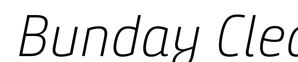  DEMO Bunday Clean Regular Italic font family download free