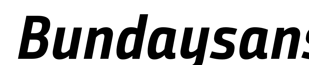  DEMO BundaySans BoldIt Regular font family download free