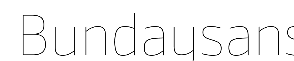  DEMO BundaySans Hair Regular font family download free