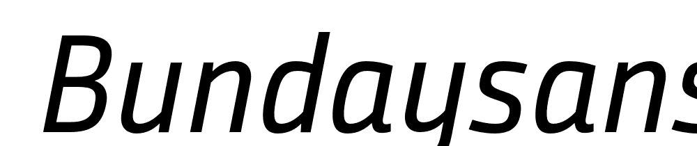  DEMO BundaySans RegularIt Regular font family download free